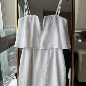 White Ruffled Tiered Sundress